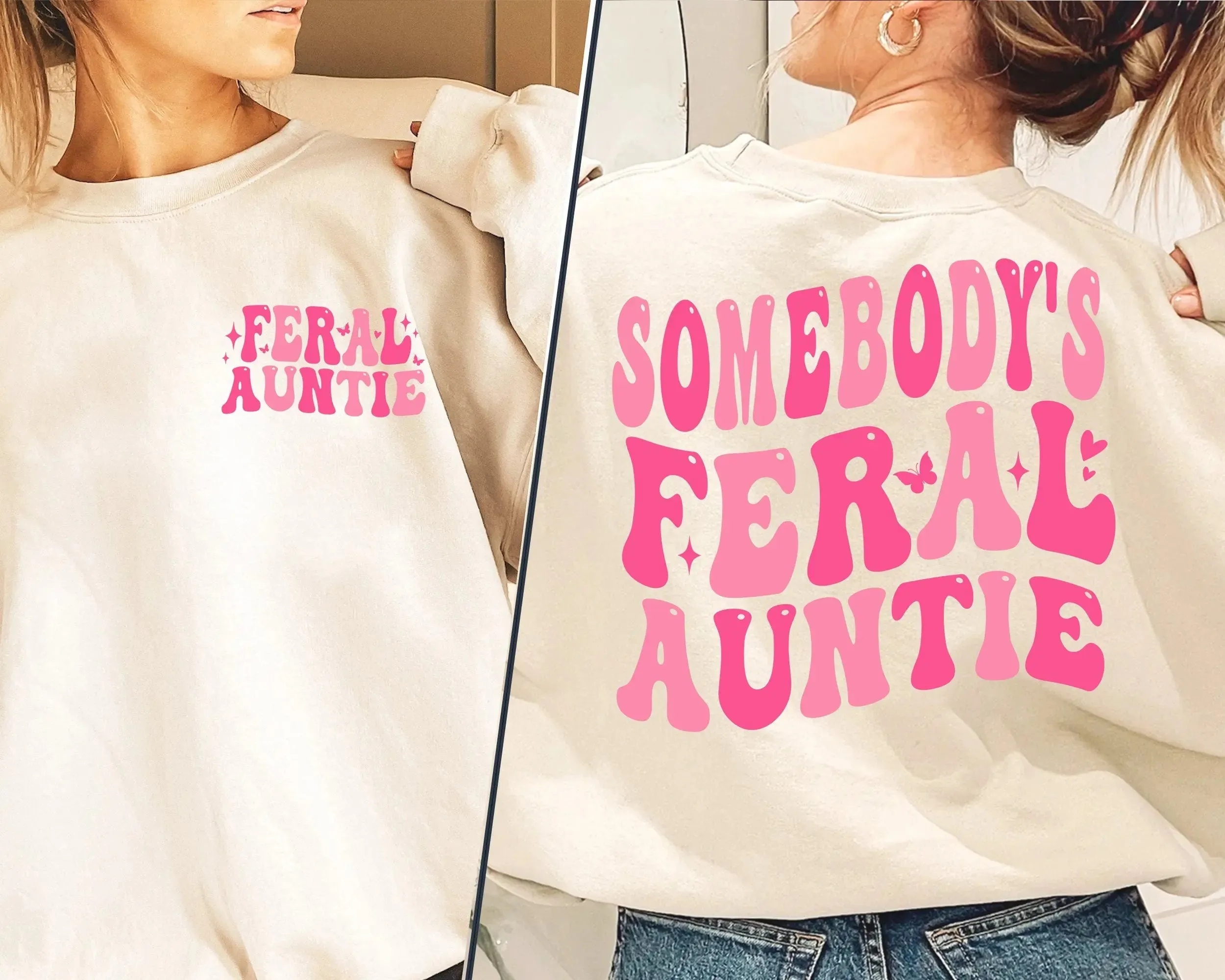 Somebody's Feral Aunt tshirt, Cool Aunt Shirt, Feral Aunt shirt, Auntie Gift, Aunts Birthday Gifts, Sister Gifts, Auntie Sweatshirt