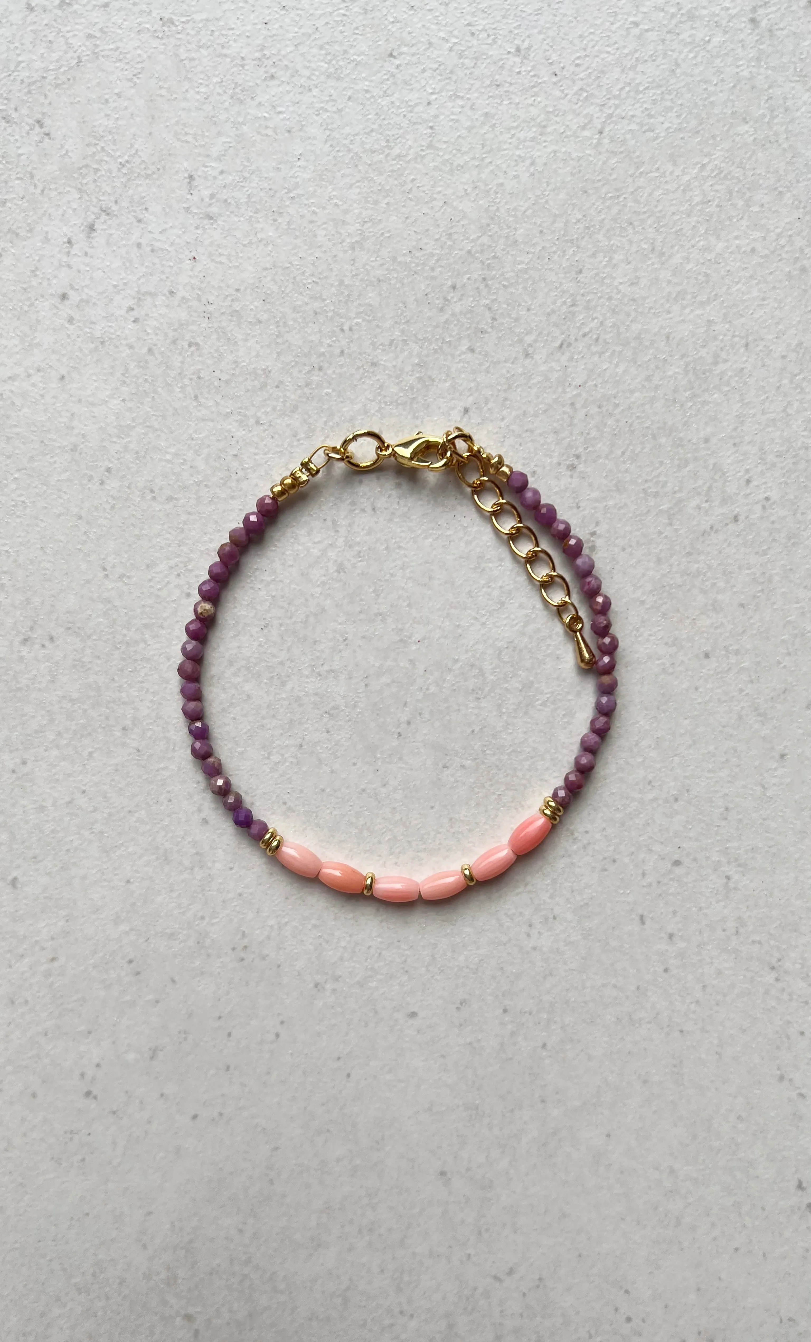 The Tunik Madre Coral & Lepidolite Bracelet