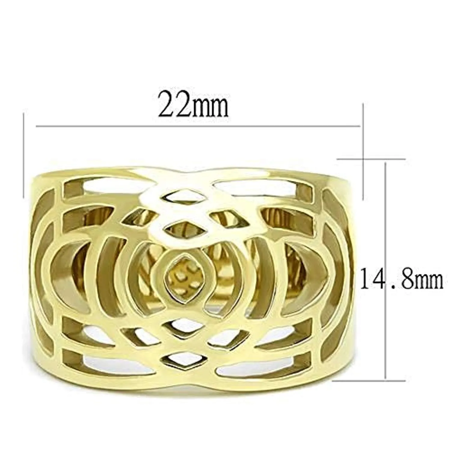 WildKlass Stainless Steel Ring IP Gold Women