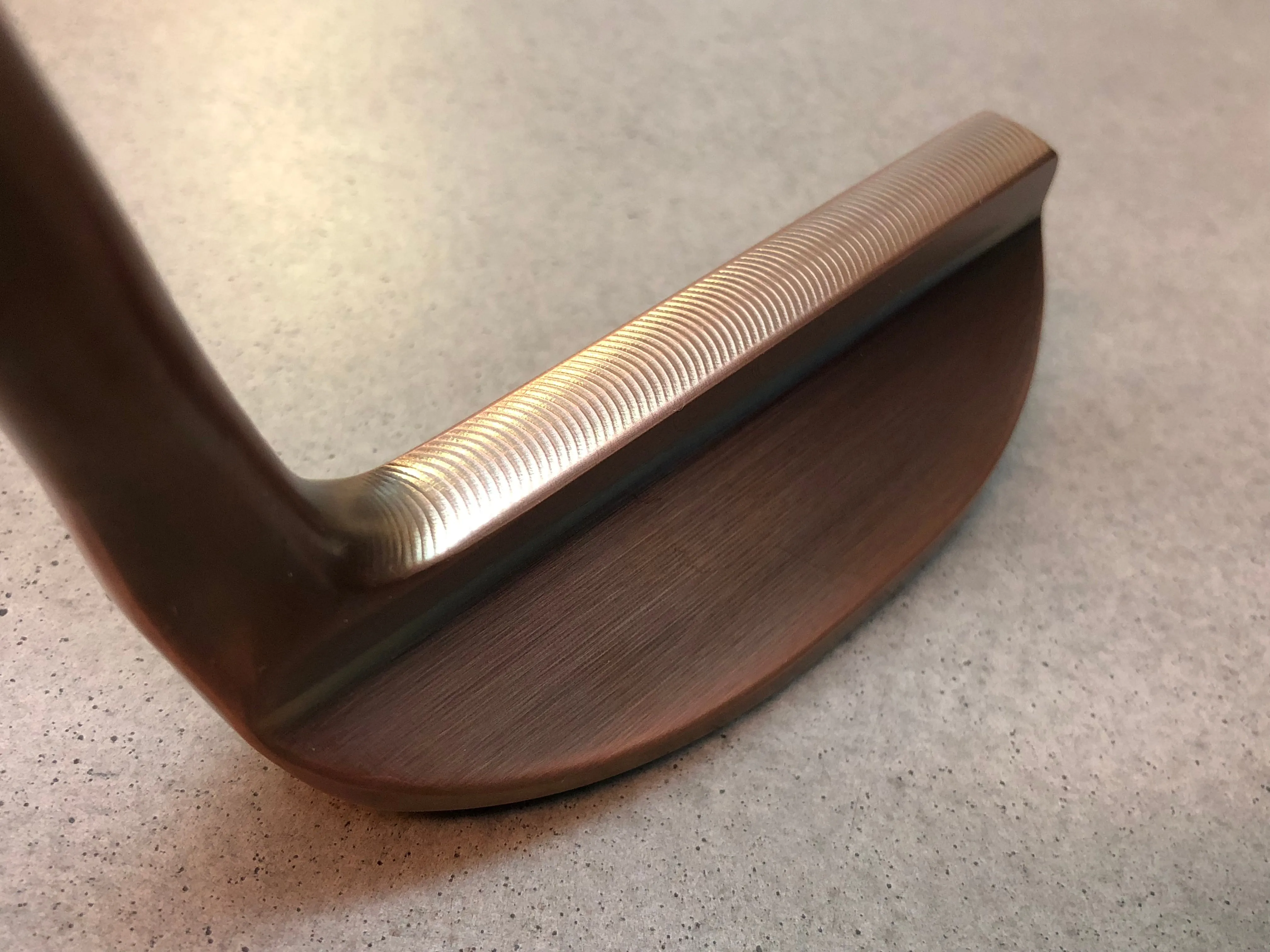 Yamada Golf Razor Burnt Copper Handmade Putter Head Only